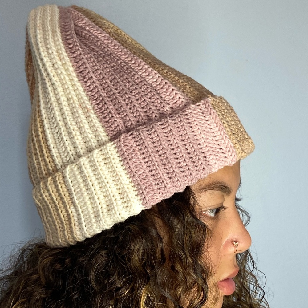Handmade Rose Medley Beanie Hat